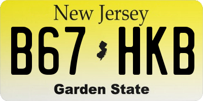 NJ license plate B67HKB