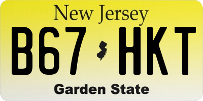 NJ license plate B67HKT