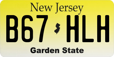 NJ license plate B67HLH