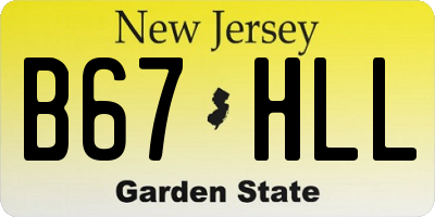 NJ license plate B67HLL