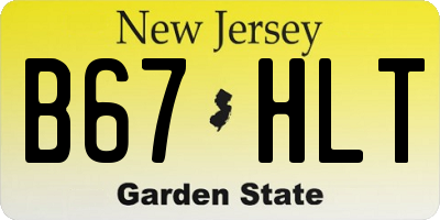 NJ license plate B67HLT