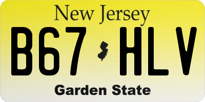 NJ license plate B67HLV
