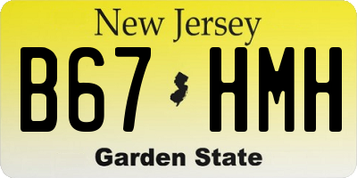 NJ license plate B67HMH