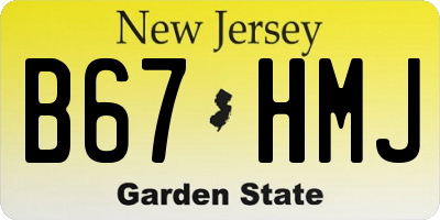 NJ license plate B67HMJ