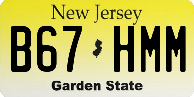 NJ license plate B67HMM