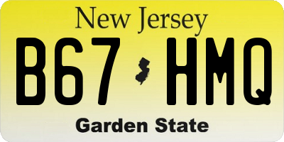 NJ license plate B67HMQ