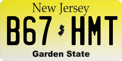NJ license plate B67HMT