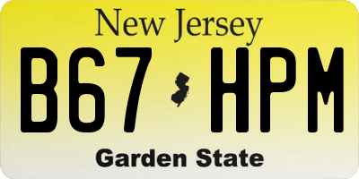 NJ license plate B67HPM