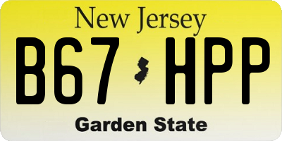 NJ license plate B67HPP