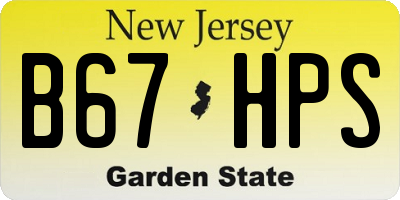 NJ license plate B67HPS