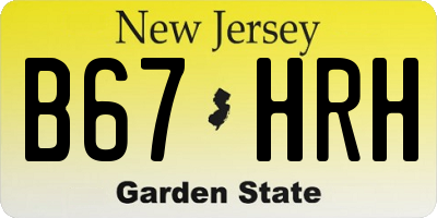 NJ license plate B67HRH