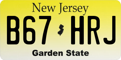 NJ license plate B67HRJ
