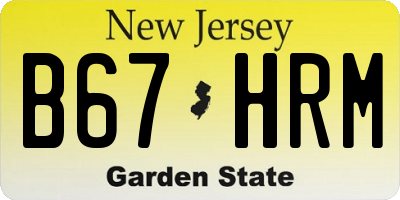 NJ license plate B67HRM