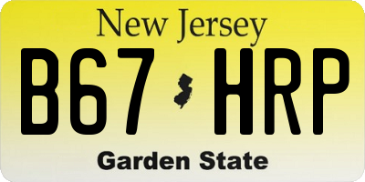 NJ license plate B67HRP