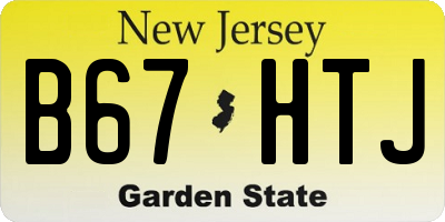 NJ license plate B67HTJ