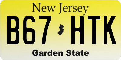 NJ license plate B67HTK