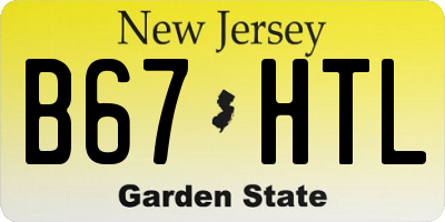 NJ license plate B67HTL