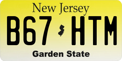 NJ license plate B67HTM