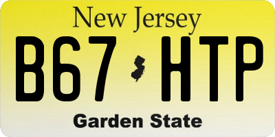 NJ license plate B67HTP