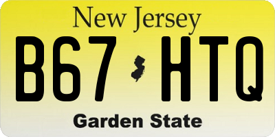 NJ license plate B67HTQ