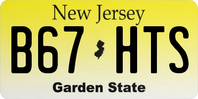 NJ license plate B67HTS