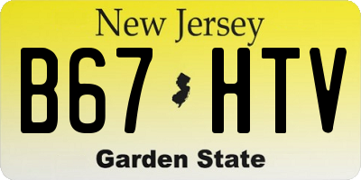 NJ license plate B67HTV