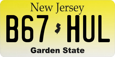 NJ license plate B67HUL