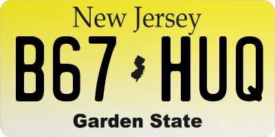 NJ license plate B67HUQ