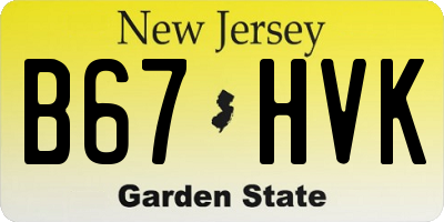 NJ license plate B67HVK
