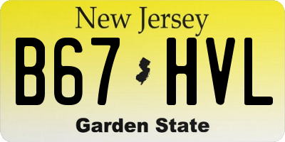 NJ license plate B67HVL