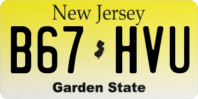 NJ license plate B67HVU
