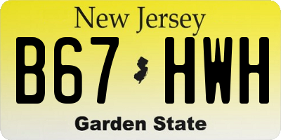 NJ license plate B67HWH