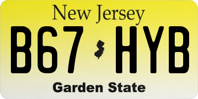 NJ license plate B67HYB