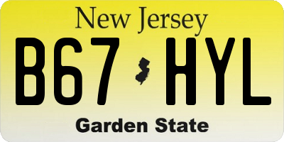 NJ license plate B67HYL