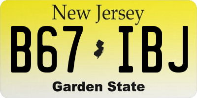 NJ license plate B67IBJ