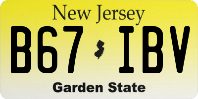 NJ license plate B67IBV