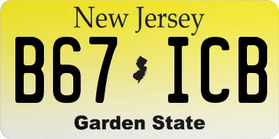 NJ license plate B67ICB