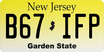 NJ license plate B67IFP