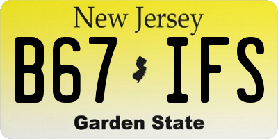 NJ license plate B67IFS