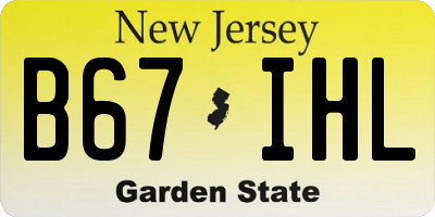NJ license plate B67IHL