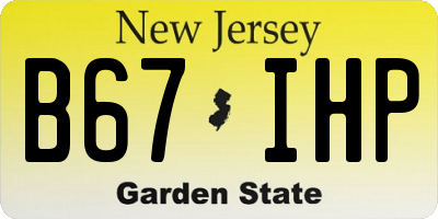 NJ license plate B67IHP