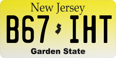 NJ license plate B67IHT