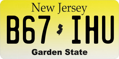 NJ license plate B67IHU