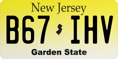 NJ license plate B67IHV