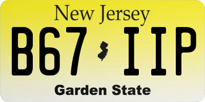 NJ license plate B67IIP