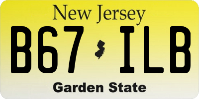 NJ license plate B67ILB