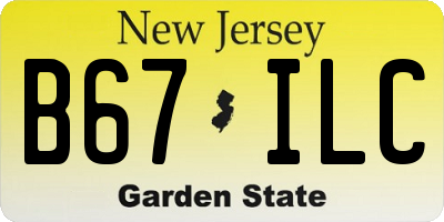 NJ license plate B67ILC