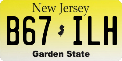 NJ license plate B67ILH