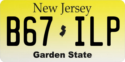NJ license plate B67ILP