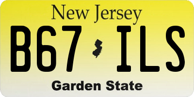 NJ license plate B67ILS
